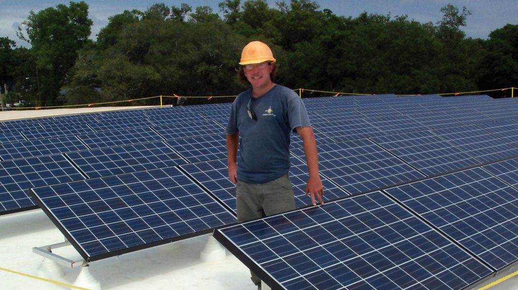 A rooftop solar installation in the Florida panhandle.
